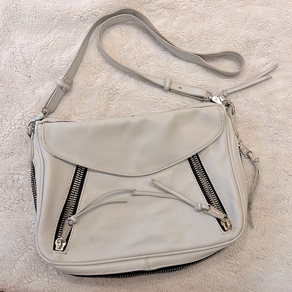 CO LAB vegan white crossbody bag